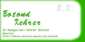botond kehrer business card